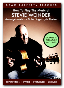 Stevie Wonder Fingerstyle Guitar DVD Vol 1 Taught by Adam Rafferty