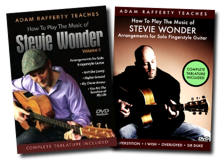 Stevie Wonder Fingerstyle Guitar 2 DVD Set - Taught by Adam Rafferty